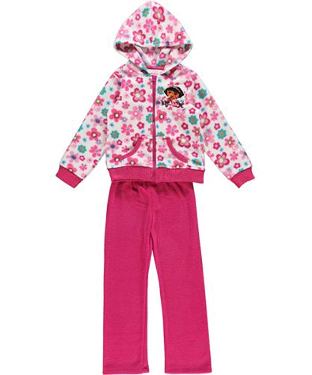 Dora the Explorer Baby-girls Infant Floral Polar Fleece 2 Pc SET 12Mos