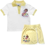 Dora the Explorer Girls 2-Piece Embroidered Polo & Skort Outfit Set, Toddler Sizes 2T-5T