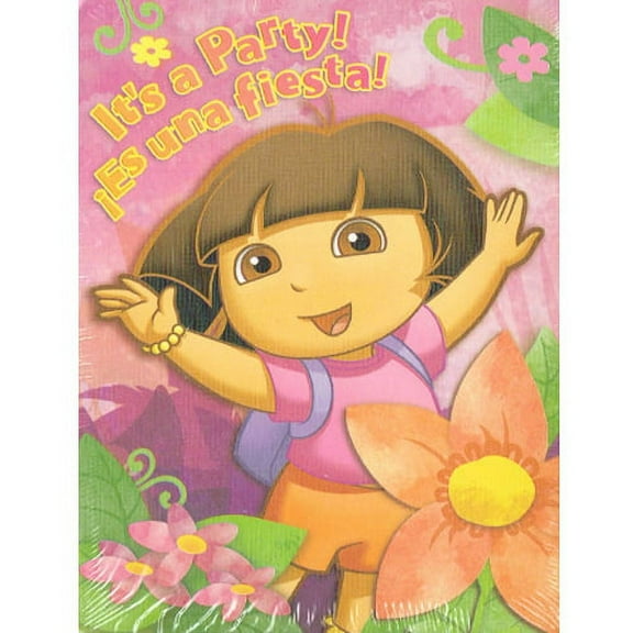 Dora the Explorer It's a Party! 8 Invitations & Thank you Notes