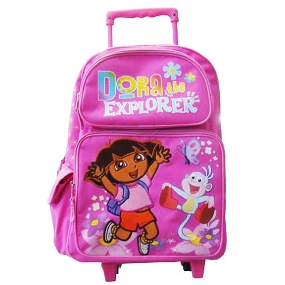 Dora the Explorer Large Embroidered Rolling Backpack