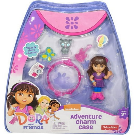 Dora the Explorer Nickelodeon Dora & Friends Adventure Charm Case Action Figure Set