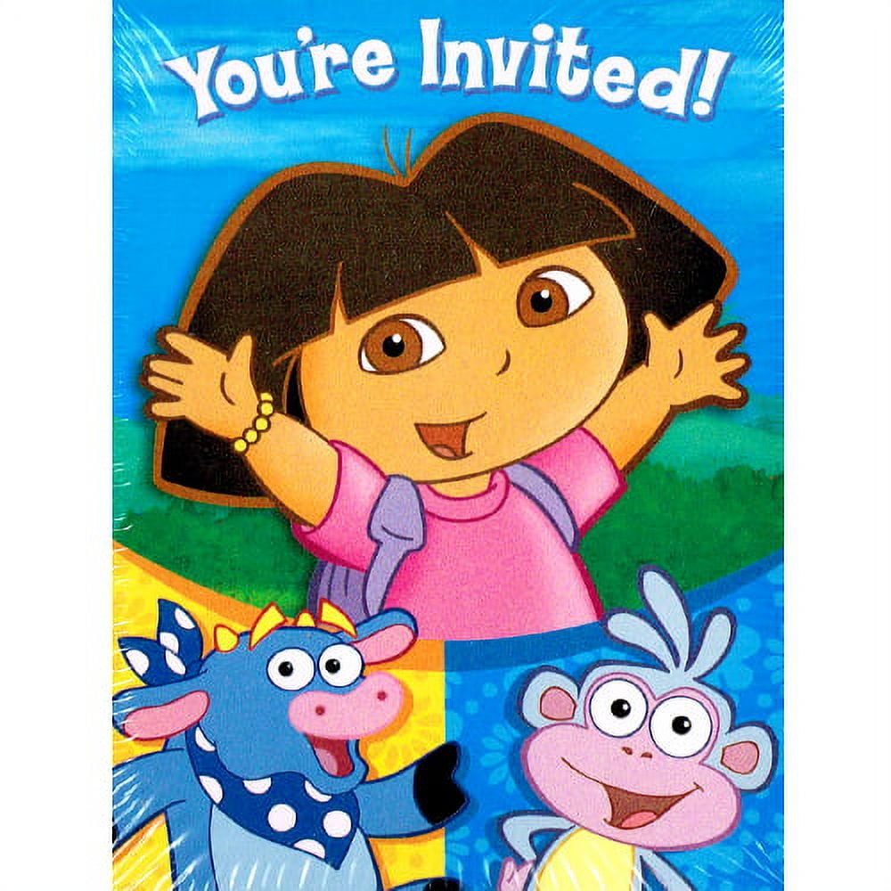 dora birthday party invitations