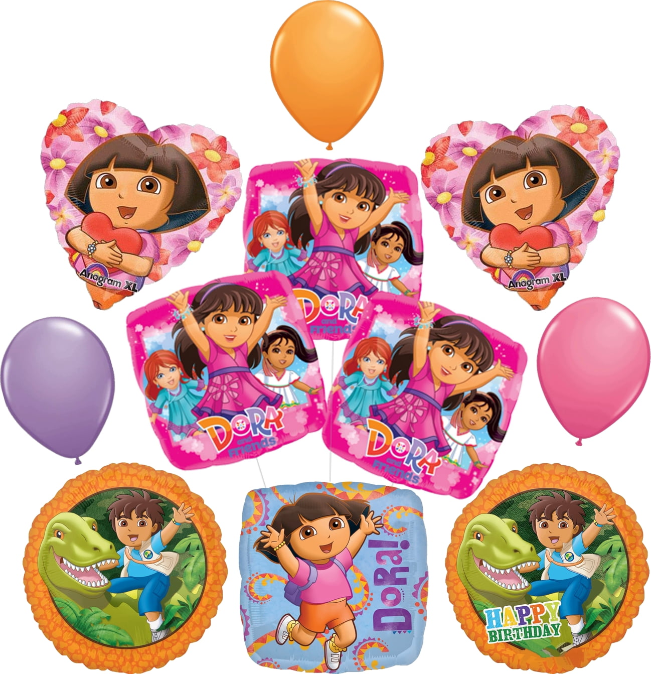 Dora the Explorer Party Supplies Go Diego Go Birthday Balloon Bouquet