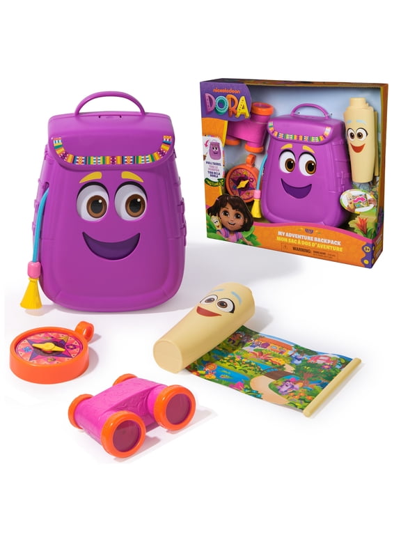 the Explorer, My Adventure Backpack, with Collectible Map, Toy Binoculars & Compass, for Children 3 and up
