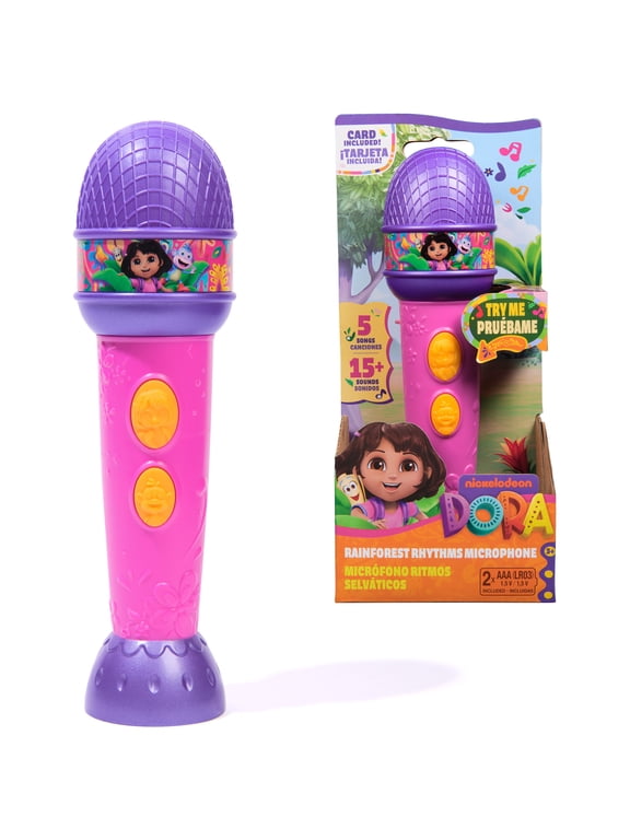 the Explorer, Rainforest Rhythms Microphone with Music & Bilingual Phrases, for Kids Ages 3 and up