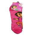 thumbnail image 1 of Dora the Explorer White Striped Hot Pink Socks (1 Pair, Size 6-8), 1 of 1