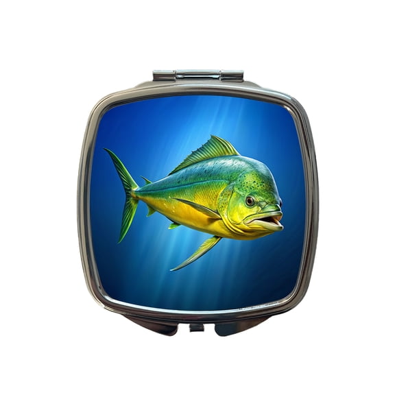 Dorado Fish Travel Makeup Handbag Purse Small Pocket Compact Mirror