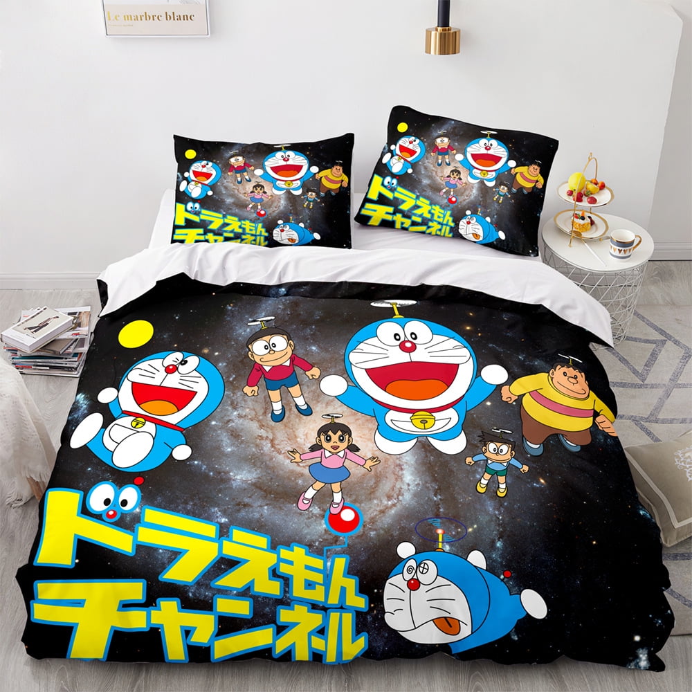 Doraemon Anime Bedding Duvet Covers 3D Print Bedding Sets Classic Vivid