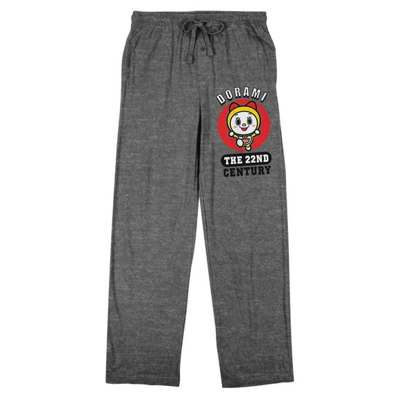 Doraemon Chibi Dorami Adult Gray Heather Sleep Pajama Pants-XL