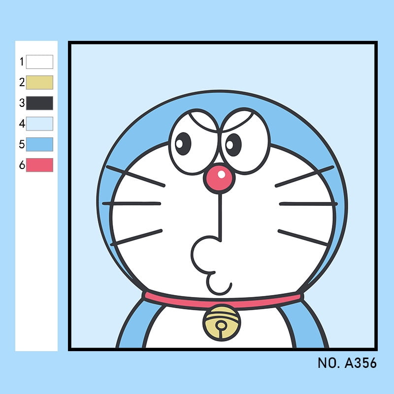 Doraemon Oil Painting DIY Painting Children and Adults Use The Living