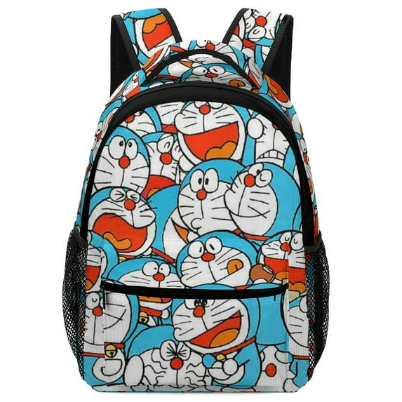 Doraemon Unisex Backpack Book Bag Durable Sport Backpack Cute Pattern for Presc-hool Travel Ruckack