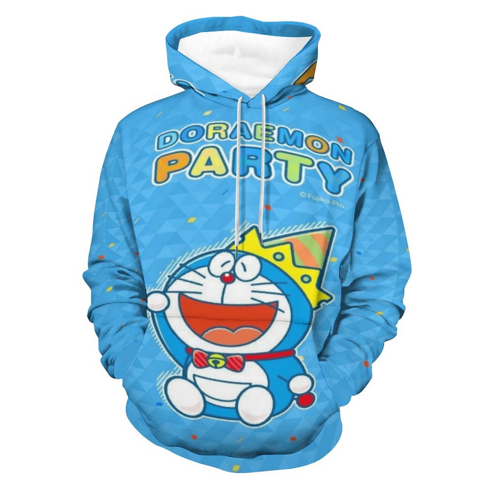 Doraemon hoodie drawstring boys black sweatshirt casual pullover long sleeve top M