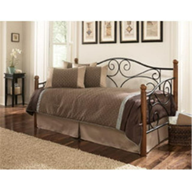 Doral Complete Metal Daybed with Link Spring Support Frame and Scrolled