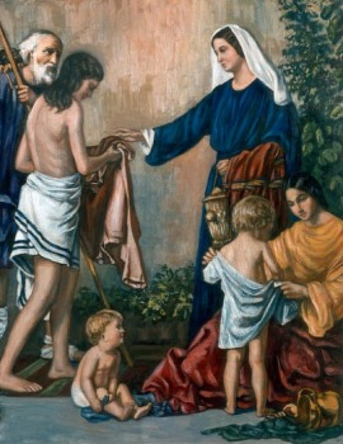 Dorcas Devoting Herself To Acts Of Charity Dobson Charles W (20th C) Canvas Art - Charles W Dobson (24 x 36)