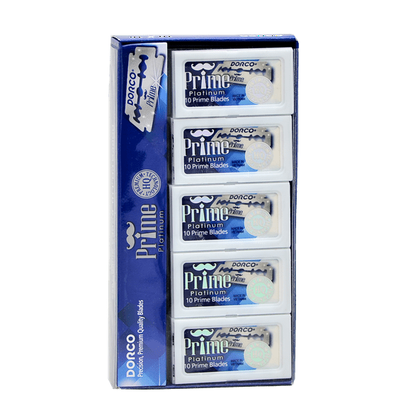 Dorco Prime STP-301 Double-Edge Razor Blades (blue)-10 Blade Pack