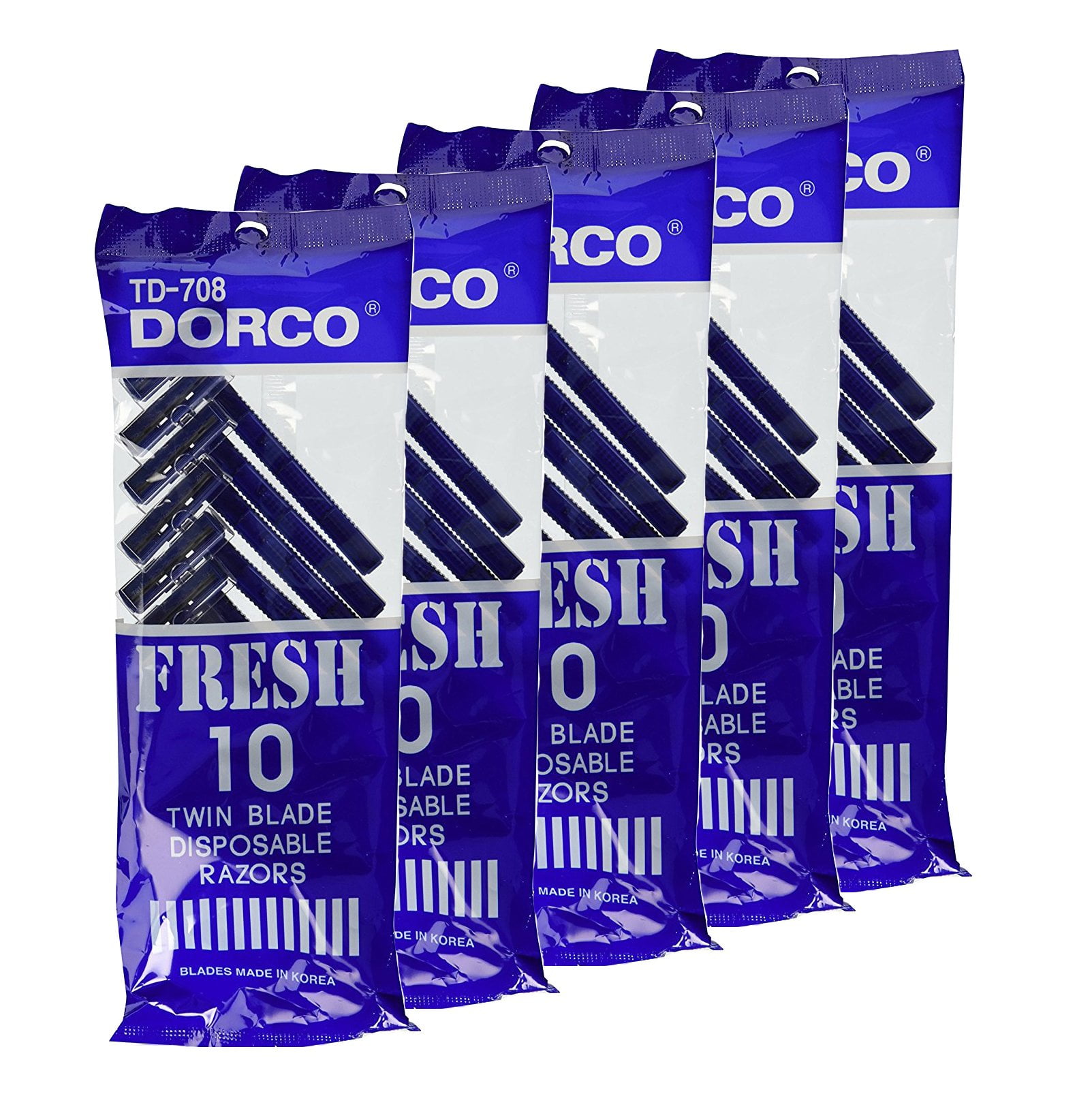 Dorco Fresh Twin Blade Disposable Razors, 10 per Pack, Smooth