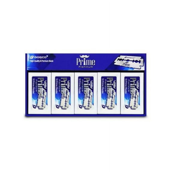 Dorco Prime Blades Double Edge For Safety Razor and Barber Razor Blue 100 Counts