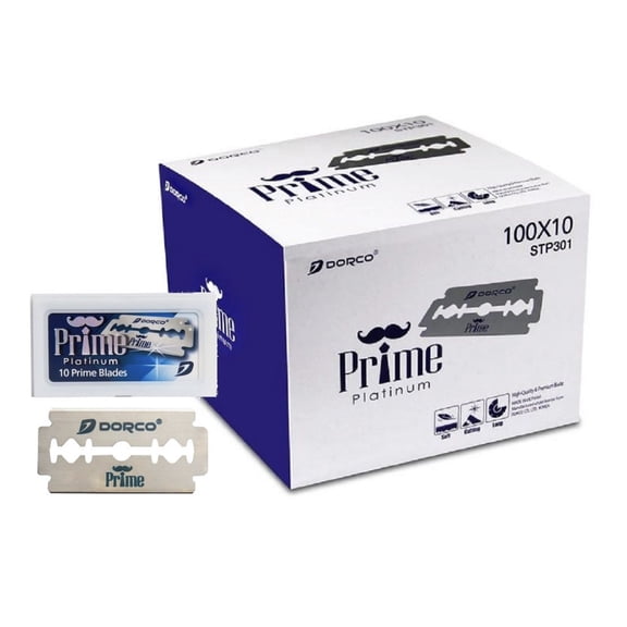 Dorco Prime Platinum Double Edge Blades - 1,000 Blades STP-301
