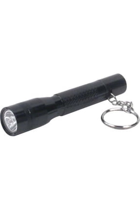 10-Lumen Water Resistant LED Keychain Flashlight with Tail Cap Push Button Switch, Assorted Colors (46-4001)