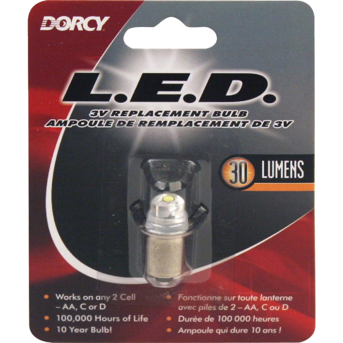 dorcy cree xre led rechargeable flashlight replacement battery for 22668 Features Light Modes Details Battery Dorcy 41-1643 3V Replacement Bulb