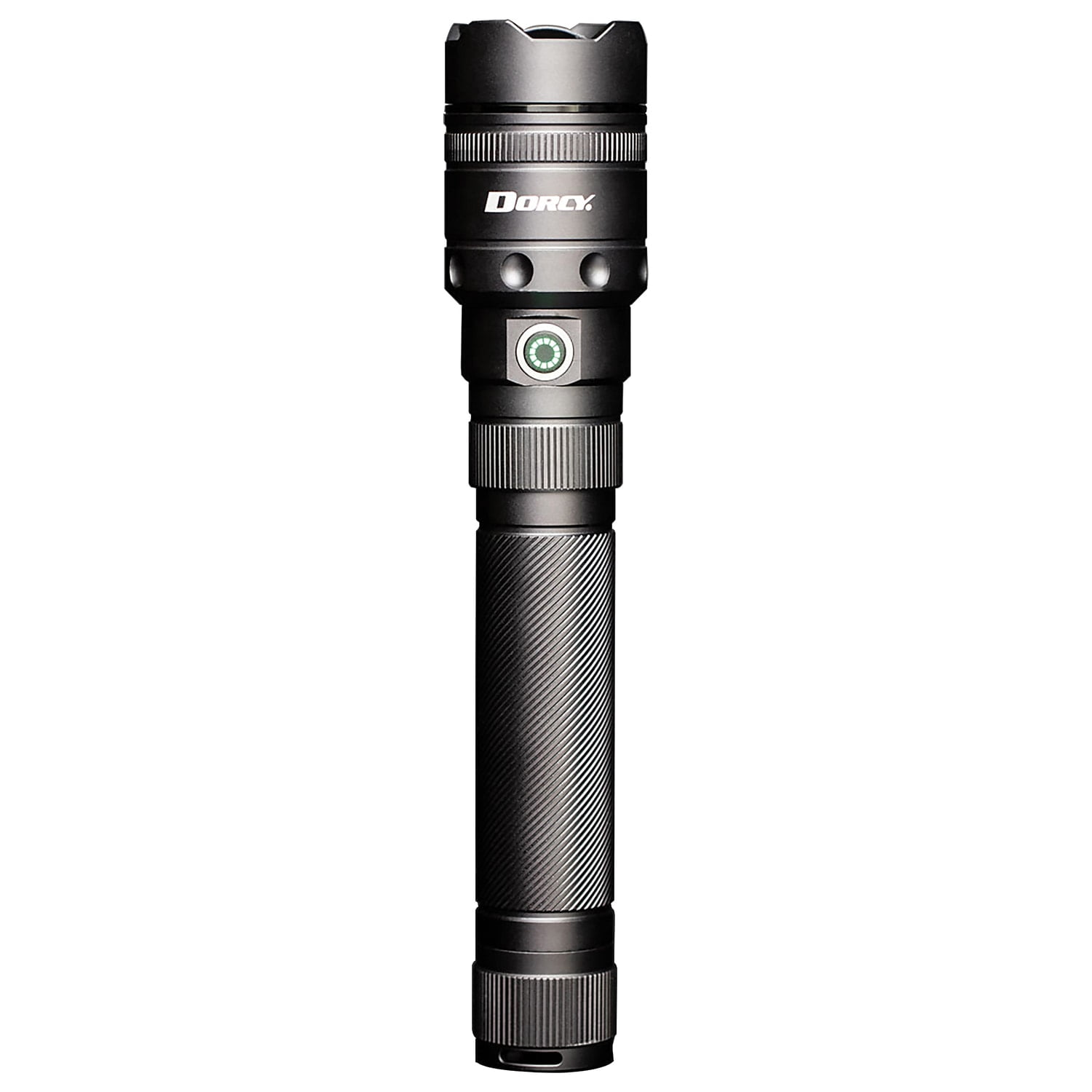 Dorcy 4 000-Lumen Pro Water-Resistant LED Rechargeable Flashlight with Built-in Power Bank Gray