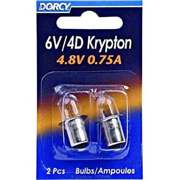 Dorcy Krypton Replacement Bulb KPR113 - 6V/4D Lantern - 2 Pack