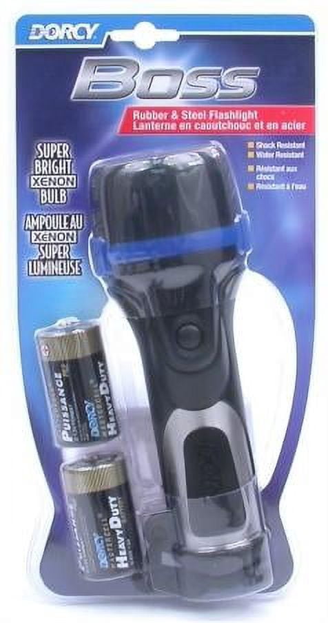 Dorcy 41-2960 Weather Resistant Rubber 2D LED Flashlight with Batteries ...