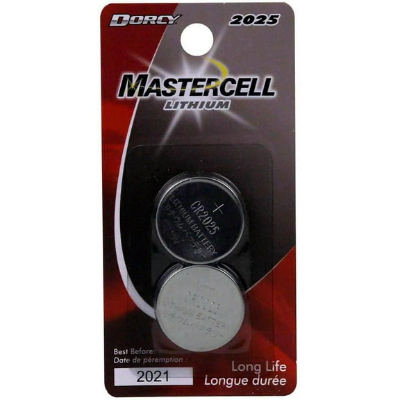 Dorcy 41-4101 Mastercell 2 Pack Lithium 2025 Coin Cell