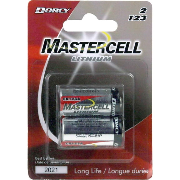 Dorcy 41-4108 Mastercell 3-Volt Size 123A Lithium Batteries, 2-Pack