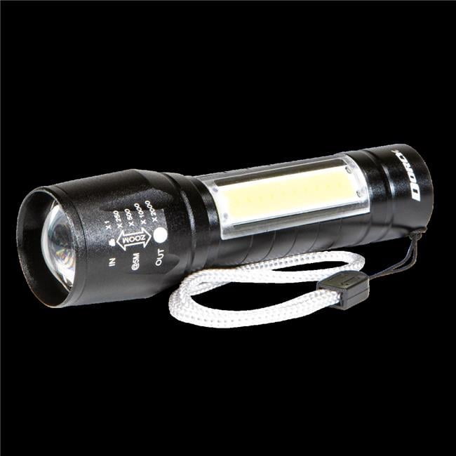 Dorcy 41-4380 100 Lumen USB Aluminum Rechargeable Pocket Flashlight, Black
