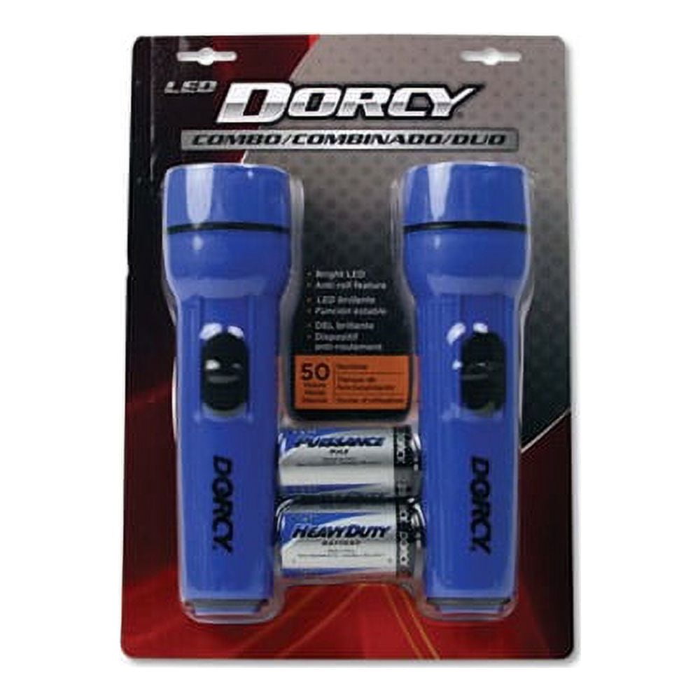 Dorcy LED Flashlight, 2 Pack