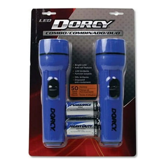 Dorcy LED Flashlight, 2 Pack