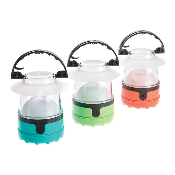 Dorcy LED Mini Lanterns with Batteries, Assorted Colors, 3 Pack, 41-3019