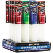 Life+Gear LED Reusable Glow Stick Lightstick - 3 Day Glow Time - 3 Piece, Red