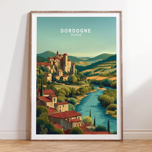 Dordogne France Countryside Nature Wall Art Unframed Paper Print