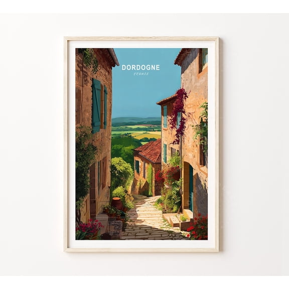 Dordogne France Minimalist Travel Wall Art Home Decor