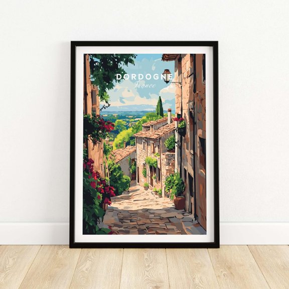 Dordogne Poster Travel Print Wall Art Dordogne Home Dcor Dordogne Gift Art Lovers France A