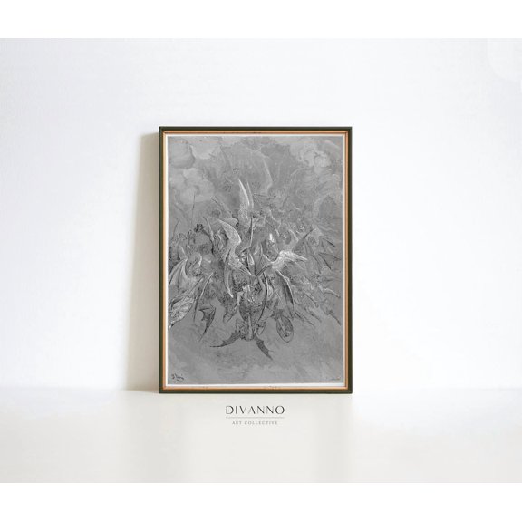 Dore Rebel Angels Gothic Poster Design 2, Unframed Size 16x24