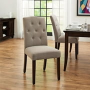 Dorel Claudio Tufted, Upholstered Living Room Furniture, Taupe Dining Chair