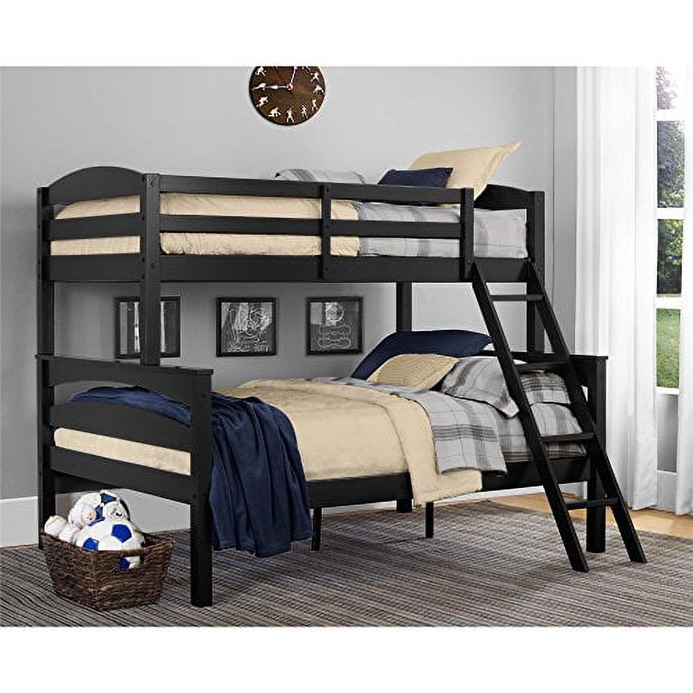 Dorel Living Brady Traditional Wood Twin over Full Bunk Bed in Black - image 1 of 4