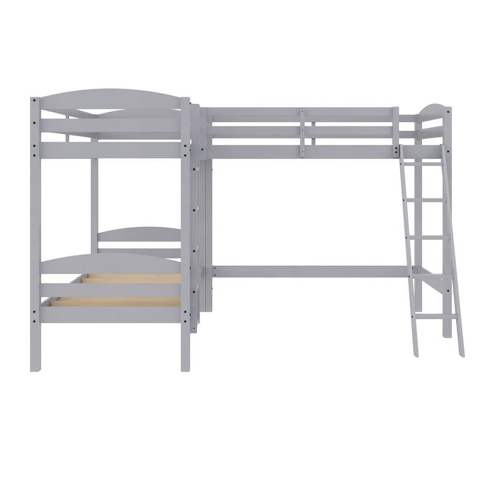 Dorel Living Clearwater Triple Wood Bunk Bed Twin with Underbed Storage in Black Walmart
