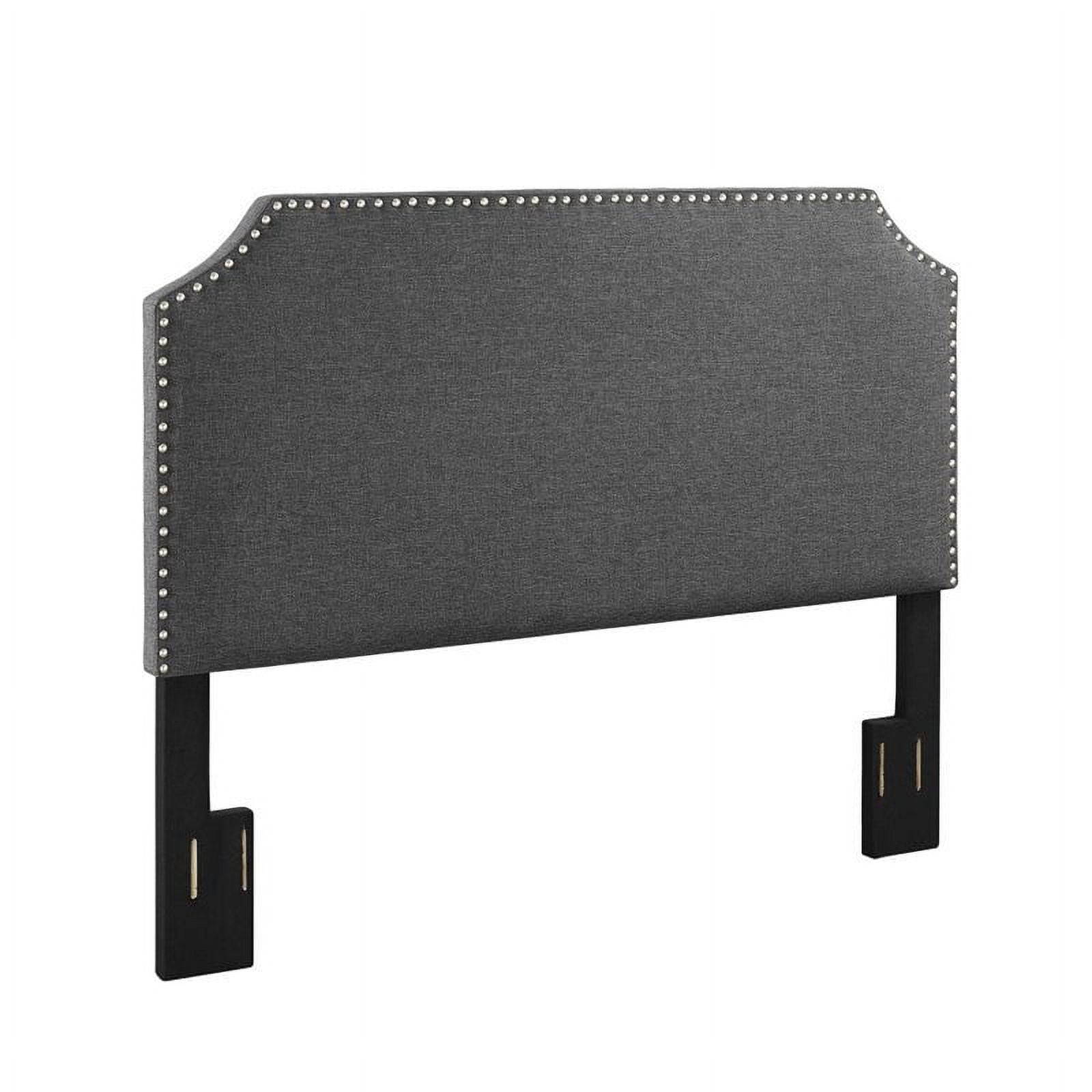 Dorel Living Upholstered Full Queen Headboard in Gray