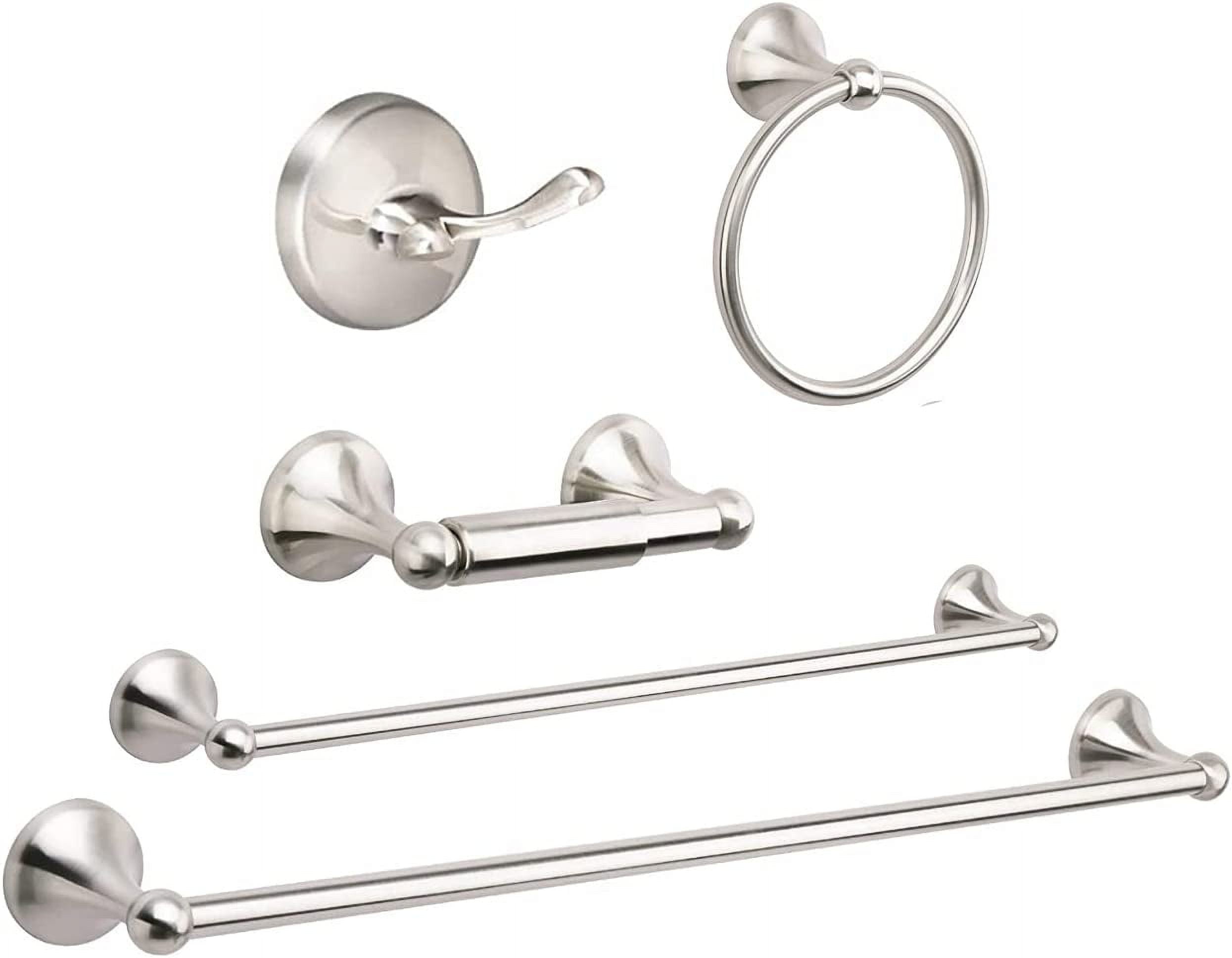 Chrome Bathroom Accessories Set Silver Stainless Steel