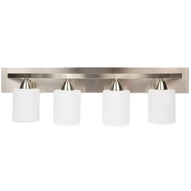 Dorence Vanity Bath Light Bar - Hollywood Style Wall Sconce for Makeup Dressing Table - Brushed Nickel - 4 Lights - Bathroom Vanity Light and Fixtures Over Mirror
