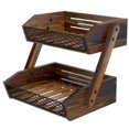 Dorhors Fruit Basket for Kitchen, 2 Tier Fruit Bowl,Kitchen Counter
