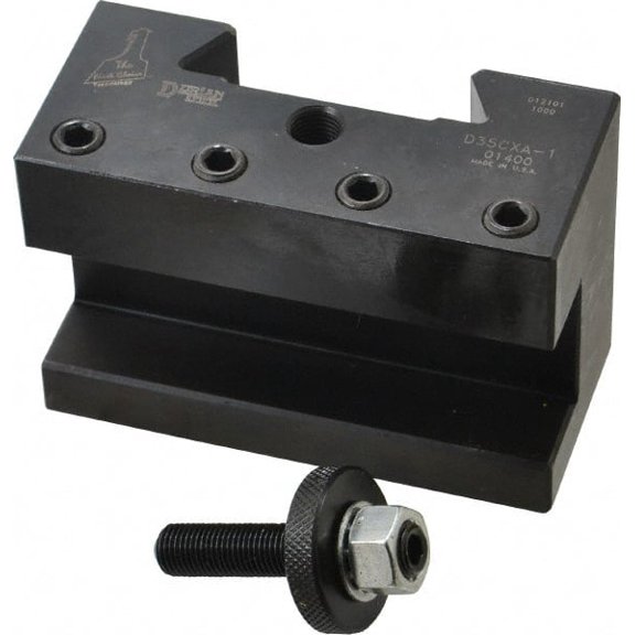 Dorian Tool Series CXA, No.1 Turning & Facing Tool Post Holder 350 to 430mm Lathe Swing, 2-1/4" OAH x 3-3/4" OAL, 3/4" Max Tool Cutting Size, 1-5/8" Centerline Height
