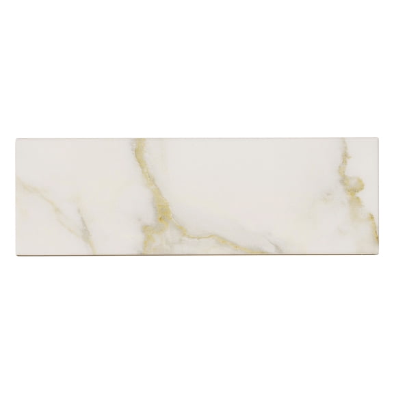 Doric 4-in. x 12-in. Subway Marble Look Matte Ceramic Wall Tile