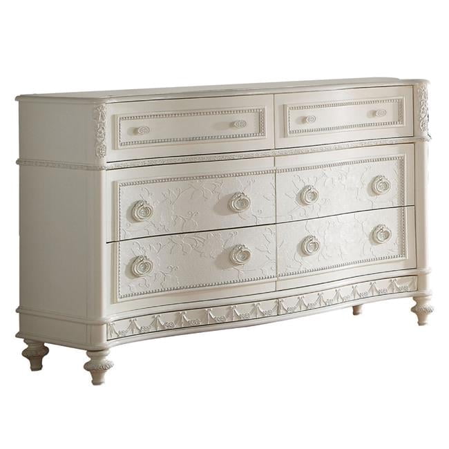 green emerald velvet dress White And Champagne 6 Drawer Dresser White Gold Bedroom Wood Metal main image 0