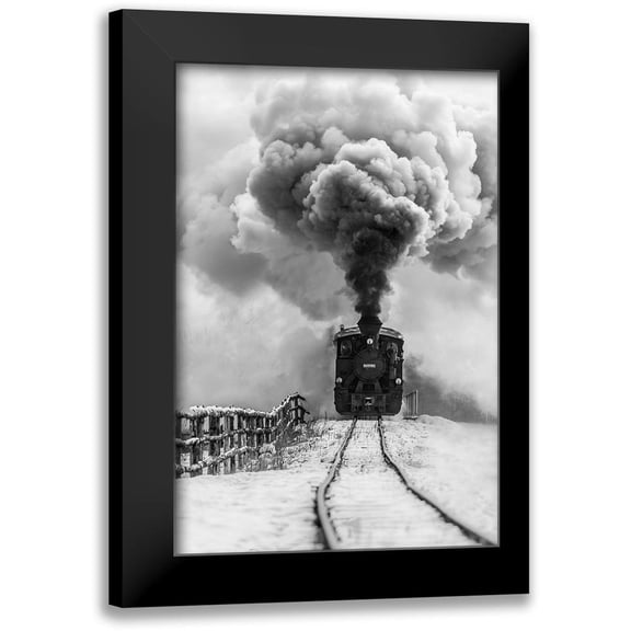 Dorin Lucian, Sveduneac 11x14 Black Modern Framed Museum Art Print Titled - Old Train