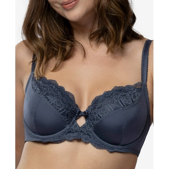 Dorina Women's Celine Non Padded Lace Underwire Bra - Gray, Size 42F